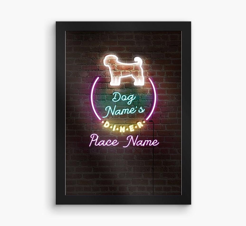 Neon Sign: Personalized {breedFullName} Framed Print