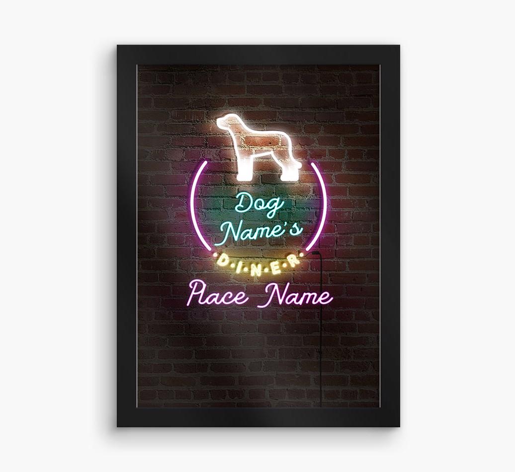 Neon Sign: Personalized {breedFullName} Framed Print