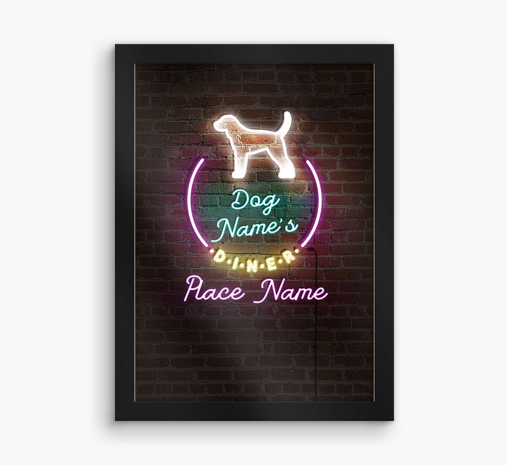 Neon Sign: Personalized {breedFullName} Framed Print