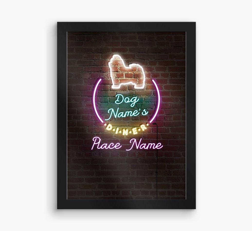 Neon Sign: Personalized {breedFullName} Framed Print
