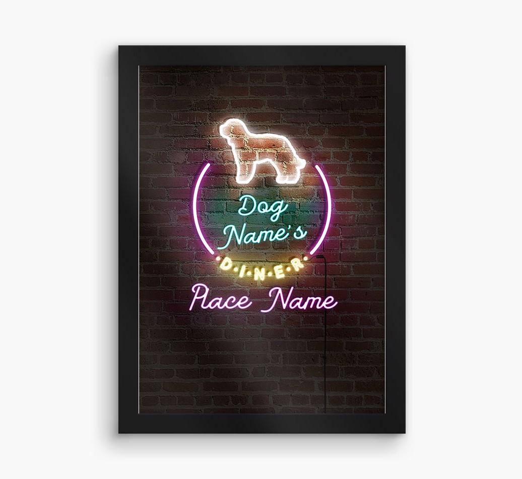 Neon Sign: Personalized {breedFullName} Framed Print