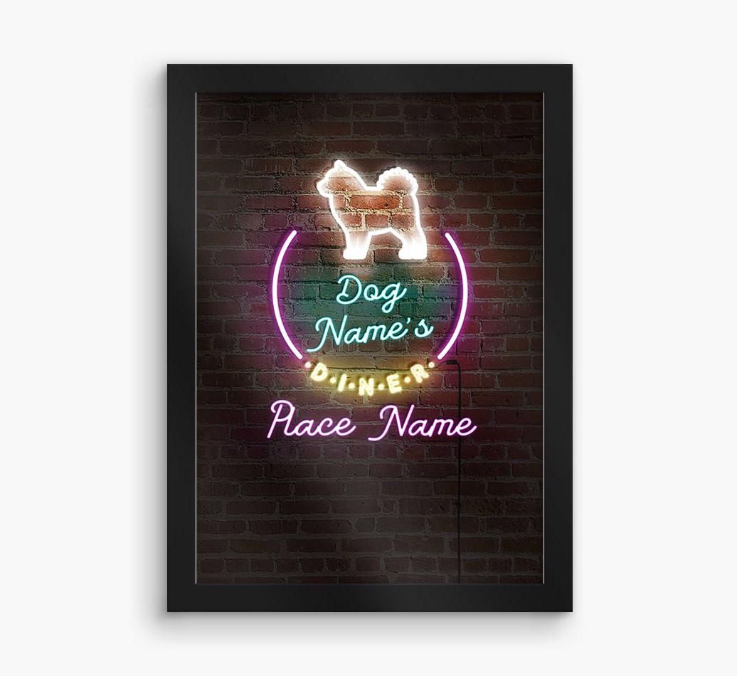 Neon Sign: Personalized {breedFullName} Framed Print