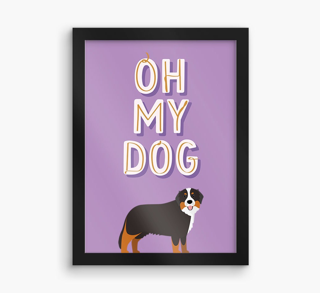 Oh My Dog: Personalised {breedFullName} Framed Print