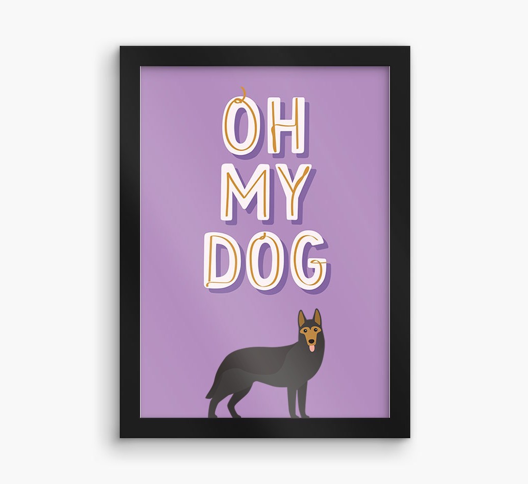 Oh My Dog: Personalised {breedFullName} Framed Print