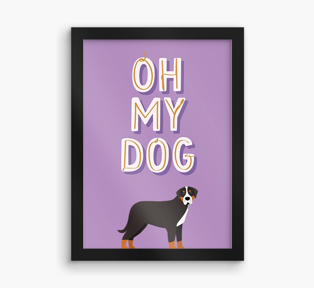 Oh My Dog: Personalised {breedFullName} Framed Print