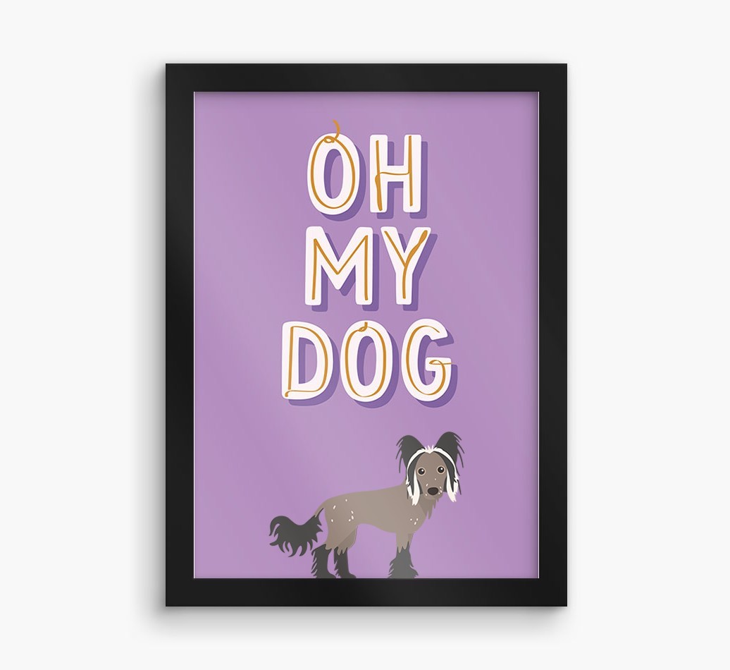 Oh My Dog: Personalised {breedFullName} Framed Print