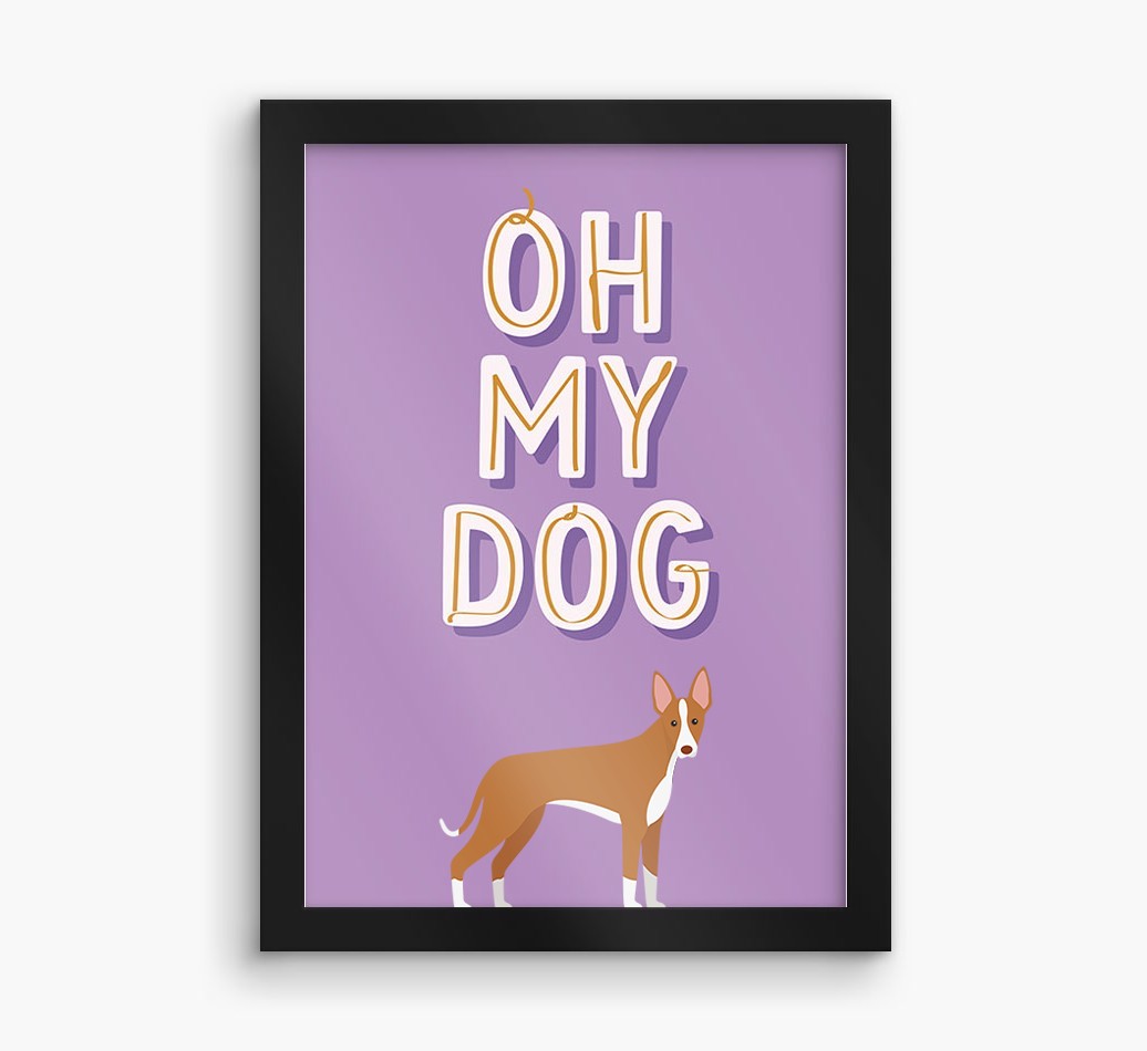 Oh My Dog: Personalised {breedFullName} Framed Print