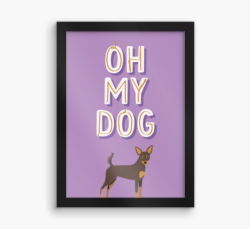 Oh My Dog: Personalised {breedFullName} Framed Print