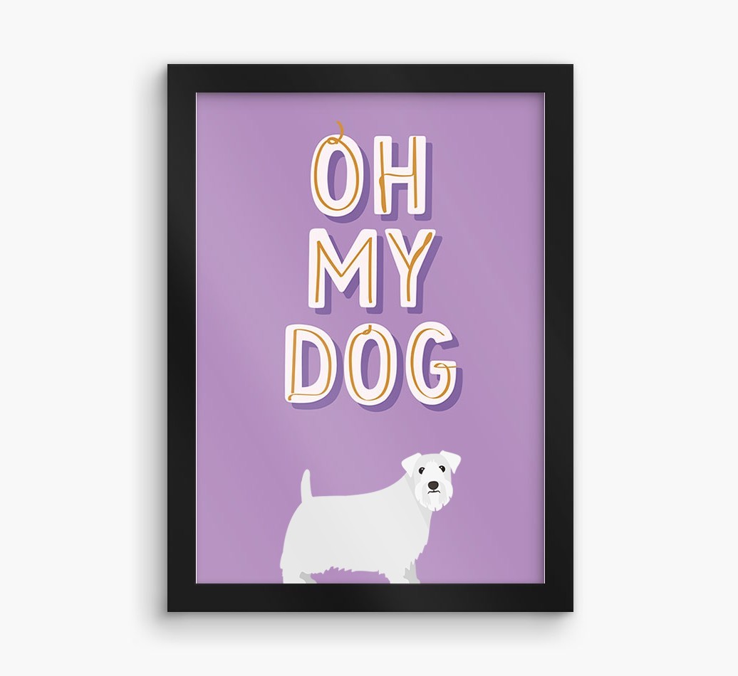 Oh My Dog: Personalised {breedFullName} Framed Print