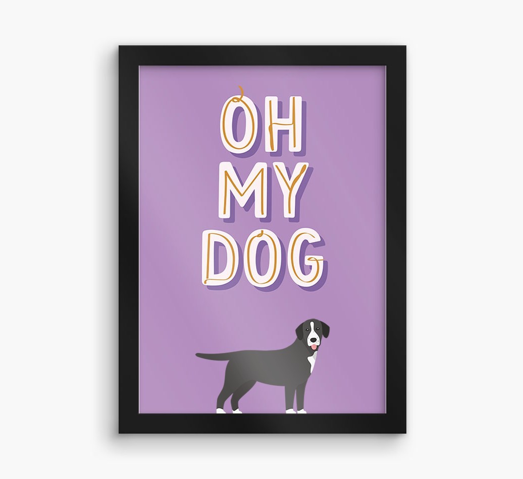 Oh My Dog: Personalised {breedFullName} Framed Print