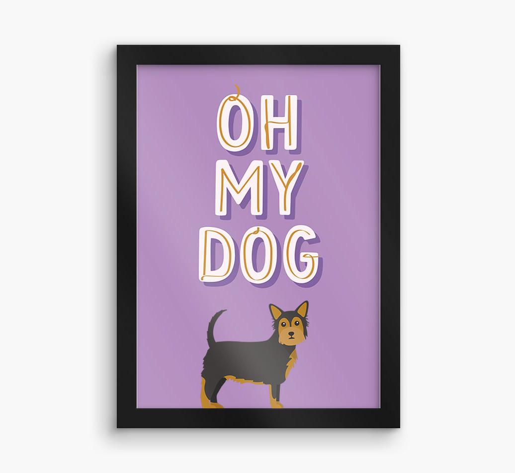 Oh My Dog: Personalized {breedFullName} Framed Print