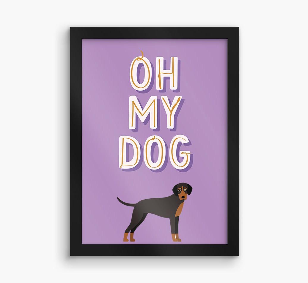Oh My Dog: Personalized {breedFullName} Framed Print