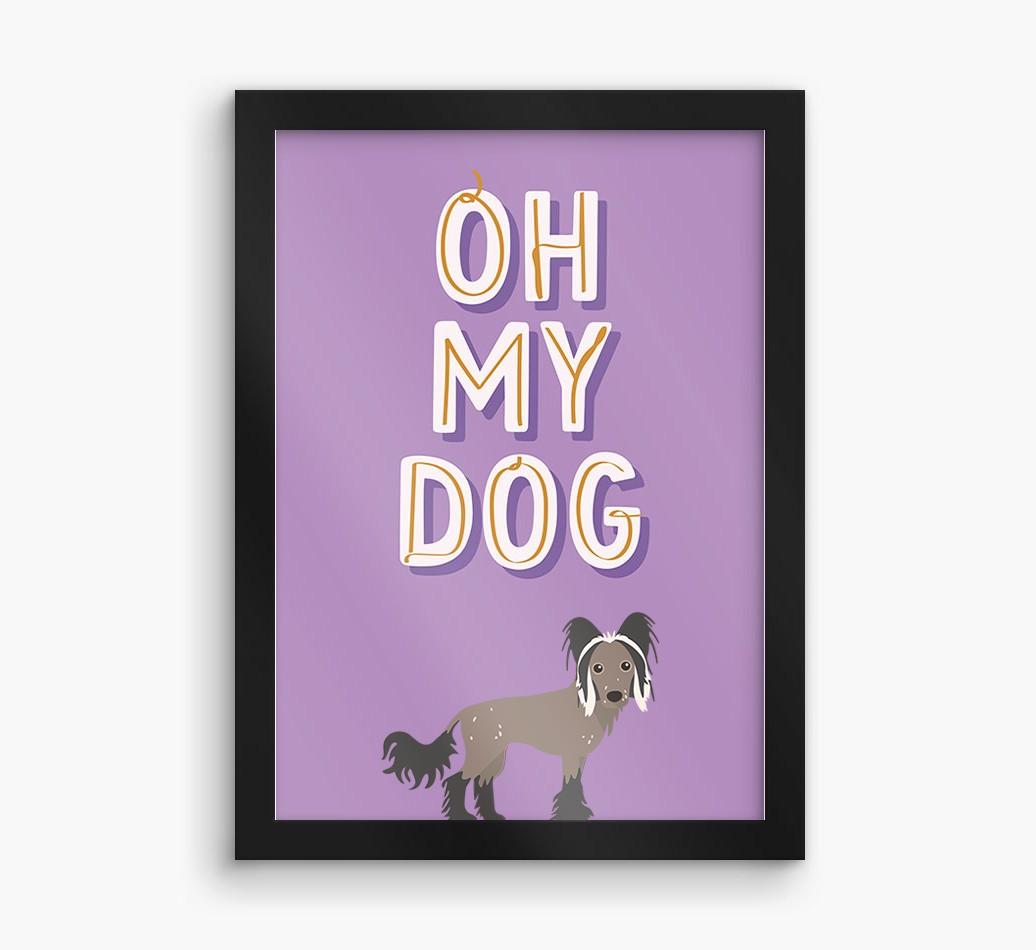 Oh My Dog: Personalized {breedFullName} Framed Print