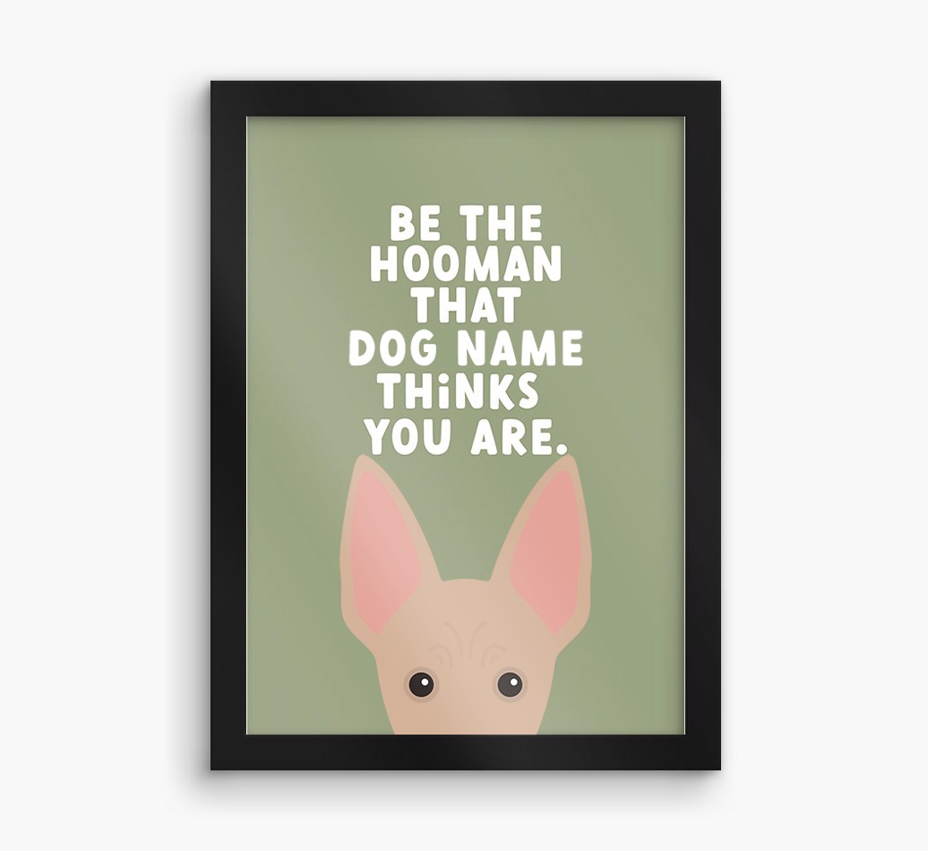 Be The Hooman: Personalized {breedFullName} Framed Print