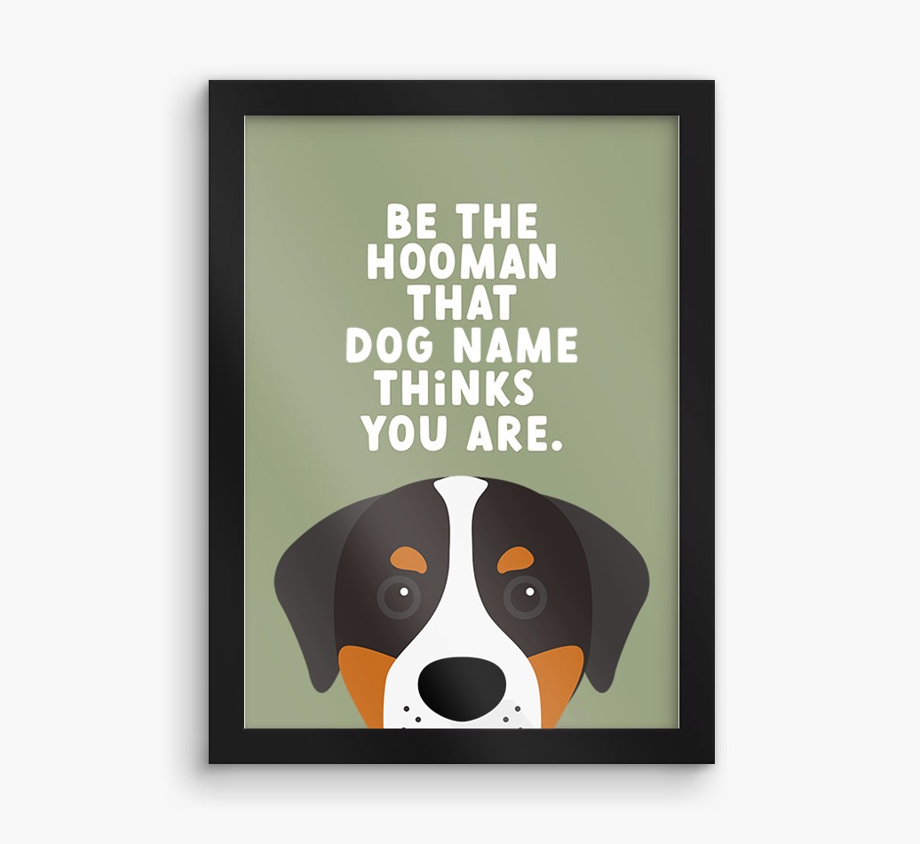 Be The Hooman: Personalised {breedFullName} Framed Print