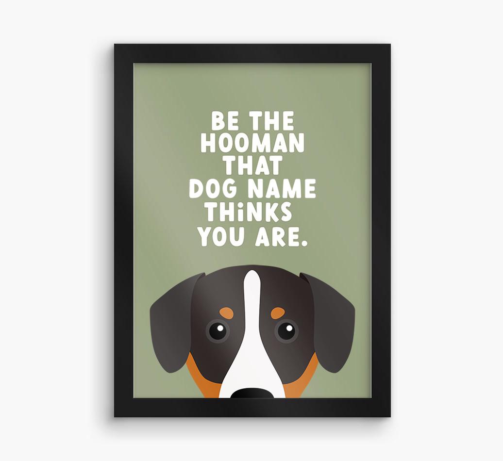 Be The Hooman: Personalized {breedFullName} Framed Print
