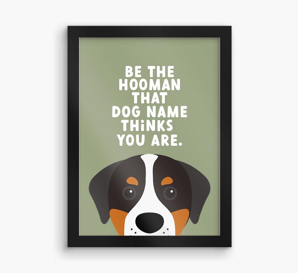 Be The Hooman: Personalized {breedFullName} Framed Print