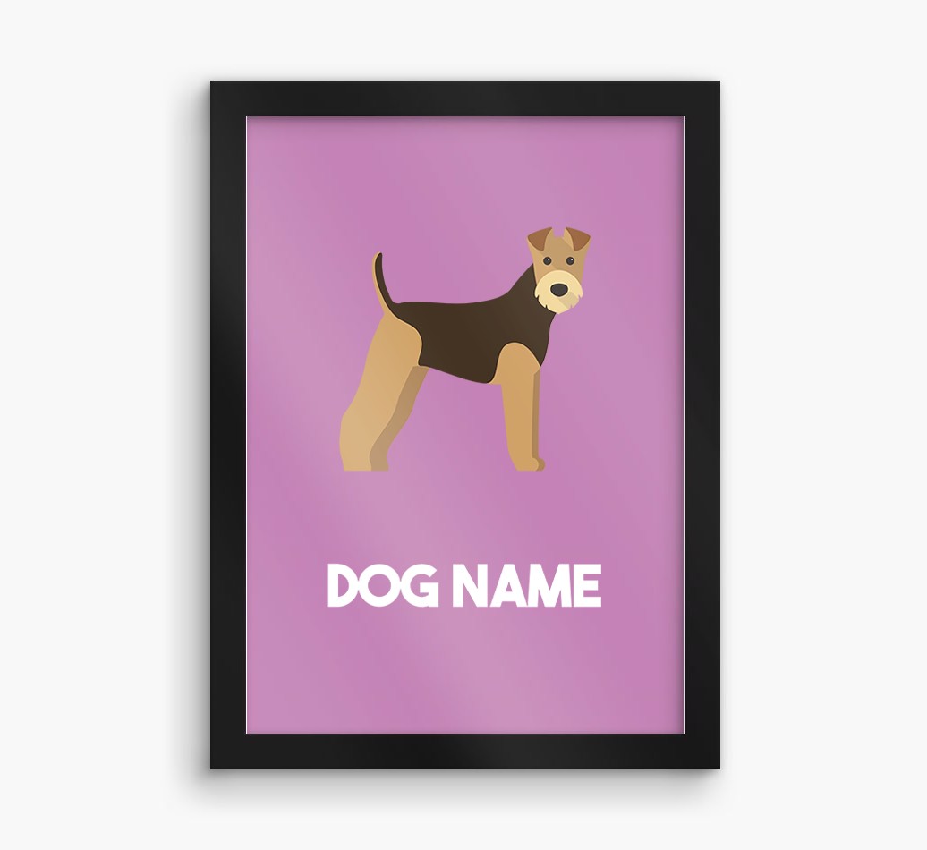 Dog Name & Profile: Personalised {breedFullName} Framed Print