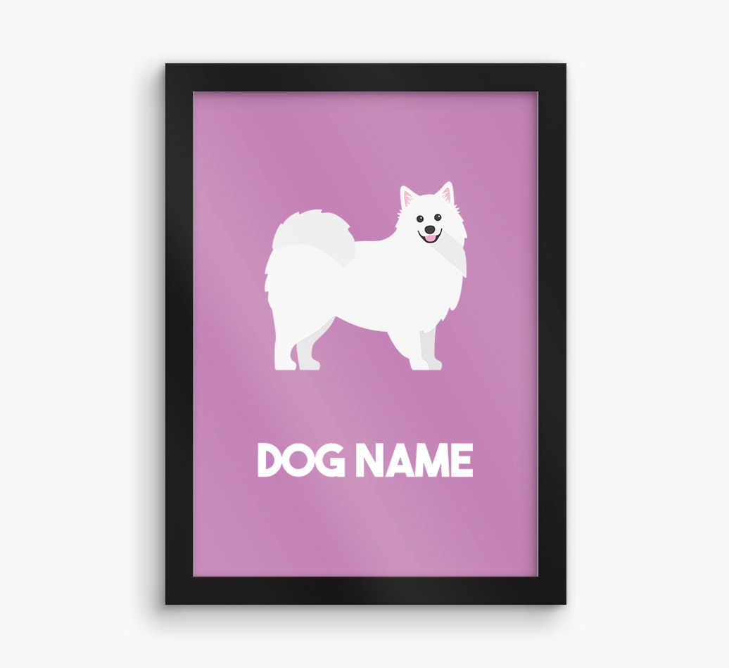 Dog Name & Profile: Personalised {breedFullName} Framed Print