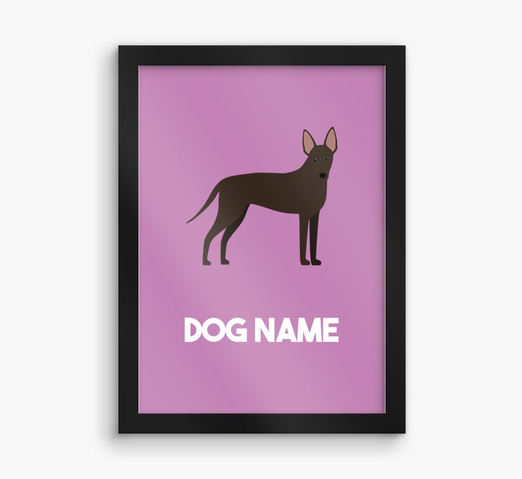 Dog Name & Profile: Personalised {breedFullName} Framed Print