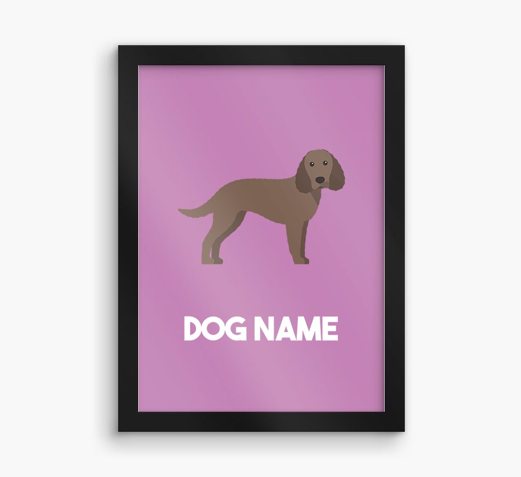 Dog Name & Profile: Personalised {breedFullName} Framed Print
