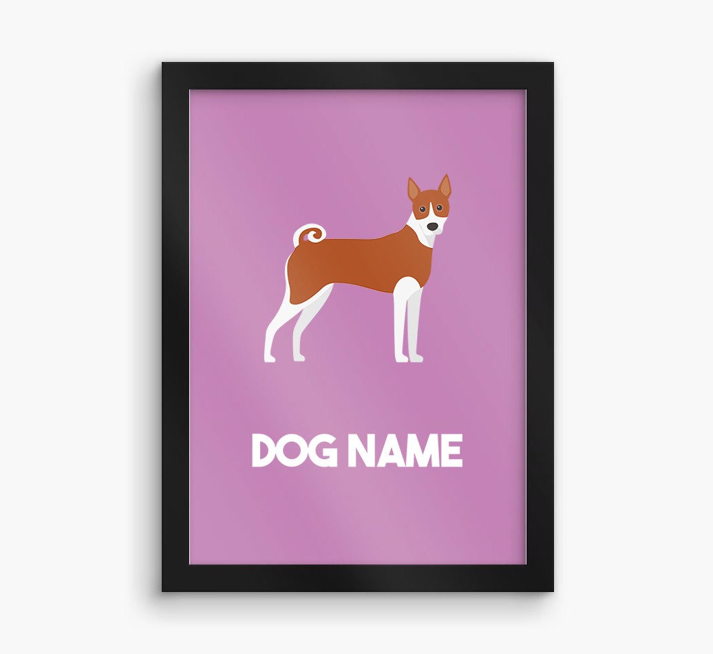 Dog Name & Profile: Personalised {breedFullName} Framed Print