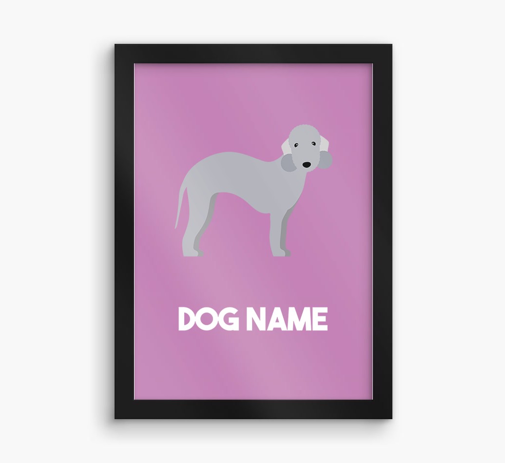 Dog Name & Profile: Personalised {breedFullName} Framed Print