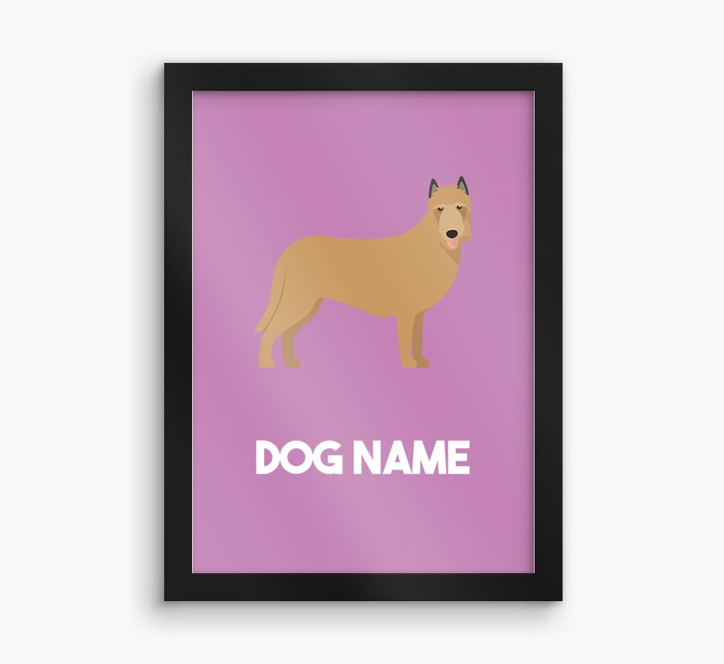 Dog Name & Profile: Personalized {breedFullName} Framed Print