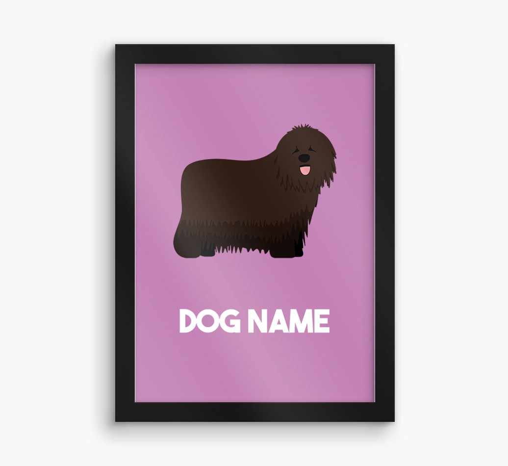 Dog Name & Profile: Personalised {breedFullName} Framed Print