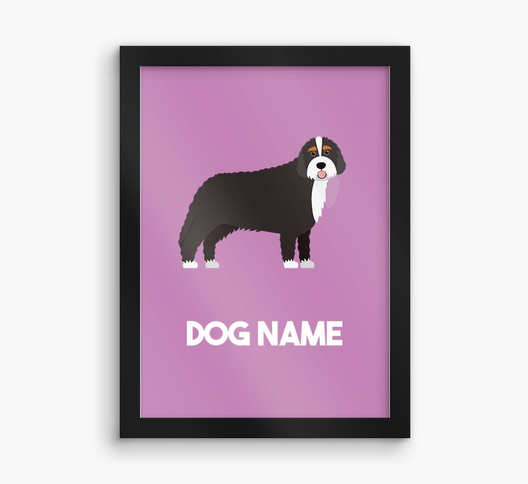 Dog Name & Profile: Personalised {breedFullName} Framed Print