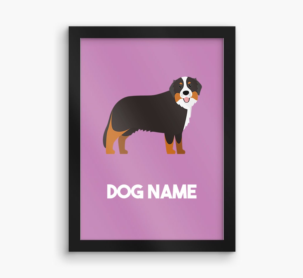 Dog Name & Profile: Personalised {breedFullName} Framed Print