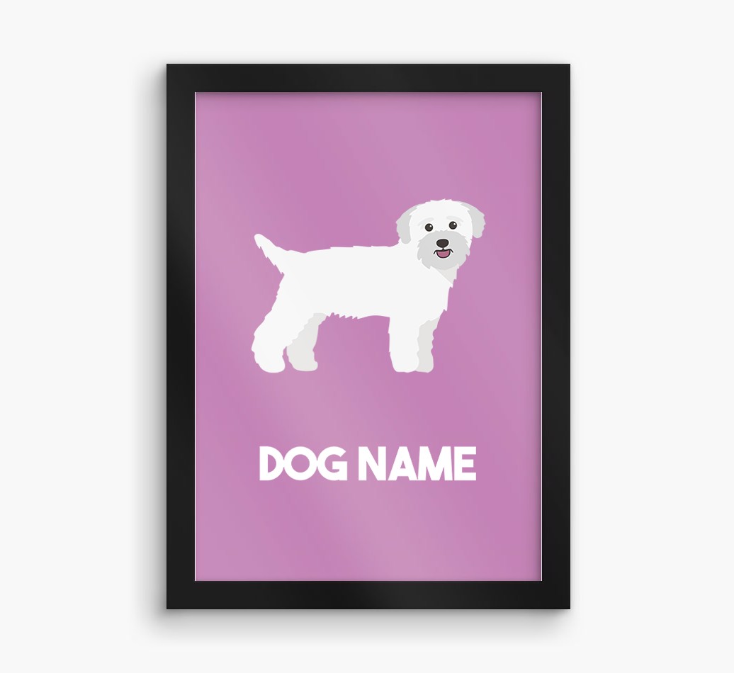 Dog Name & Profile: Personalised {breedFullName} Framed Print