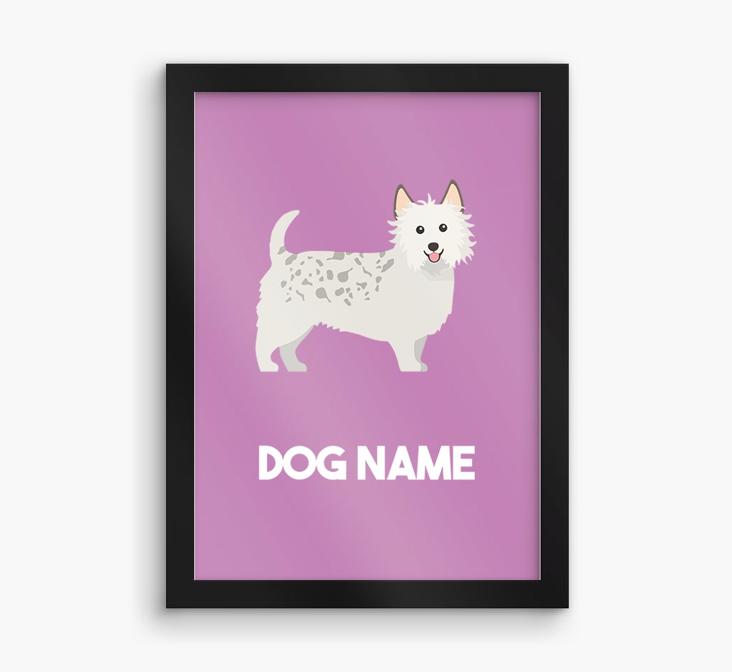 Dog Name & Profile: Personalized {breedFullName} Framed Print