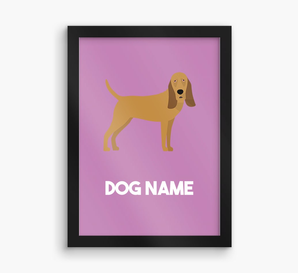 Dog Name & Profile: Personalized {breedFullName} Framed Print