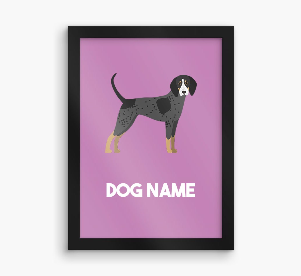 Dog Name & Profile: Personalised {breedFullName} Framed Print