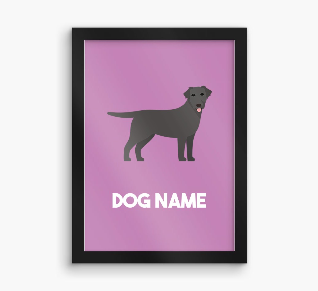 Dog Name & Profile: Personalised {breedFullName} Framed Print