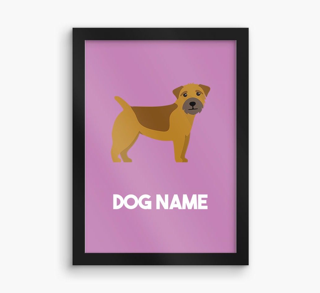 Dog Name & Profile: Personalised {breedFullName} Framed Print