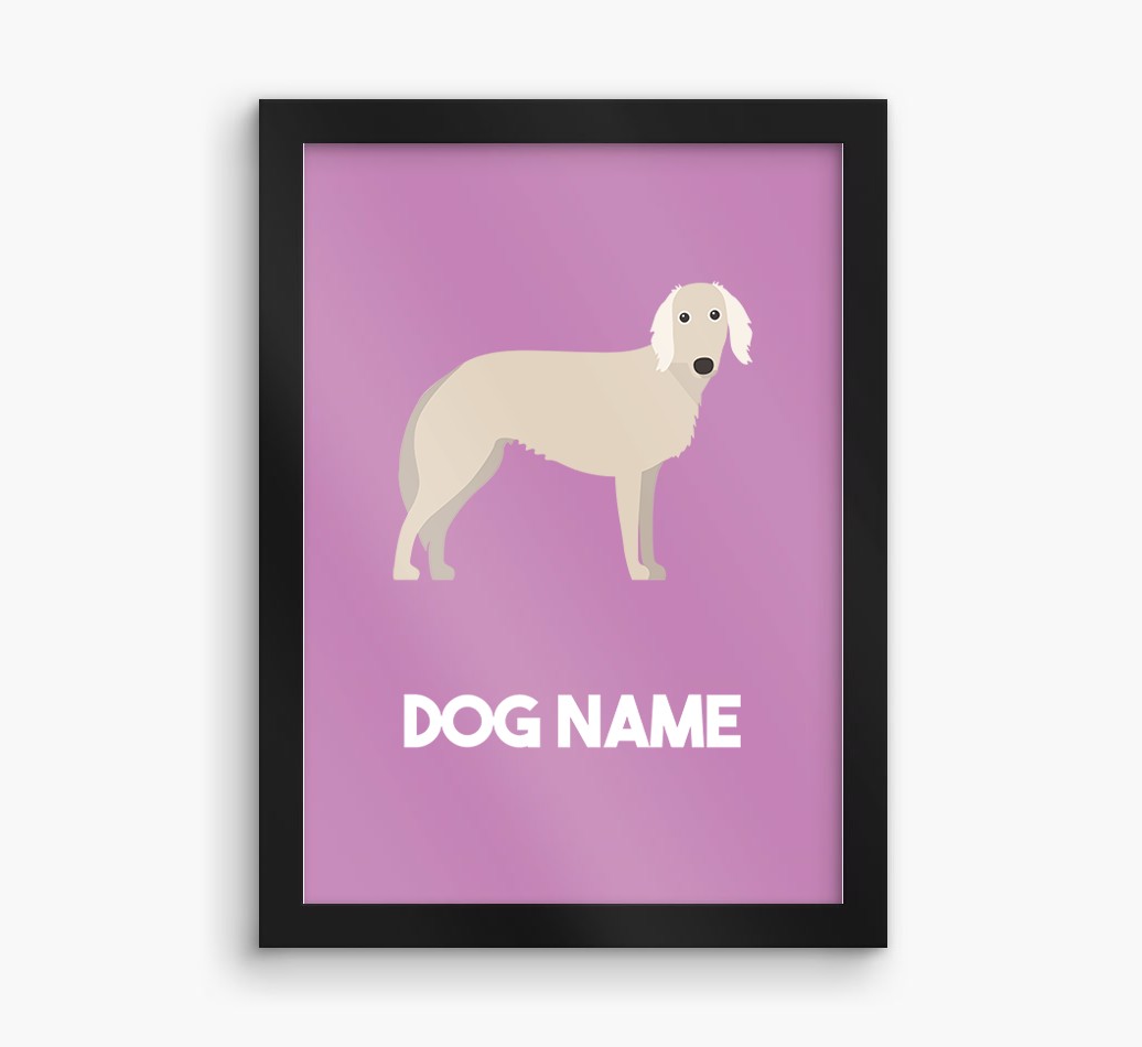 Dog Name & Profile: Personalised {breedFullName} Framed Print