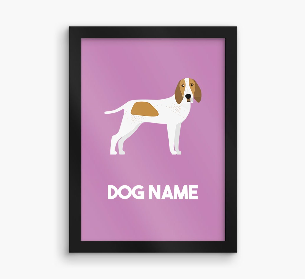 Dog Name & Profile: Personalised {breedFullName} Framed Print