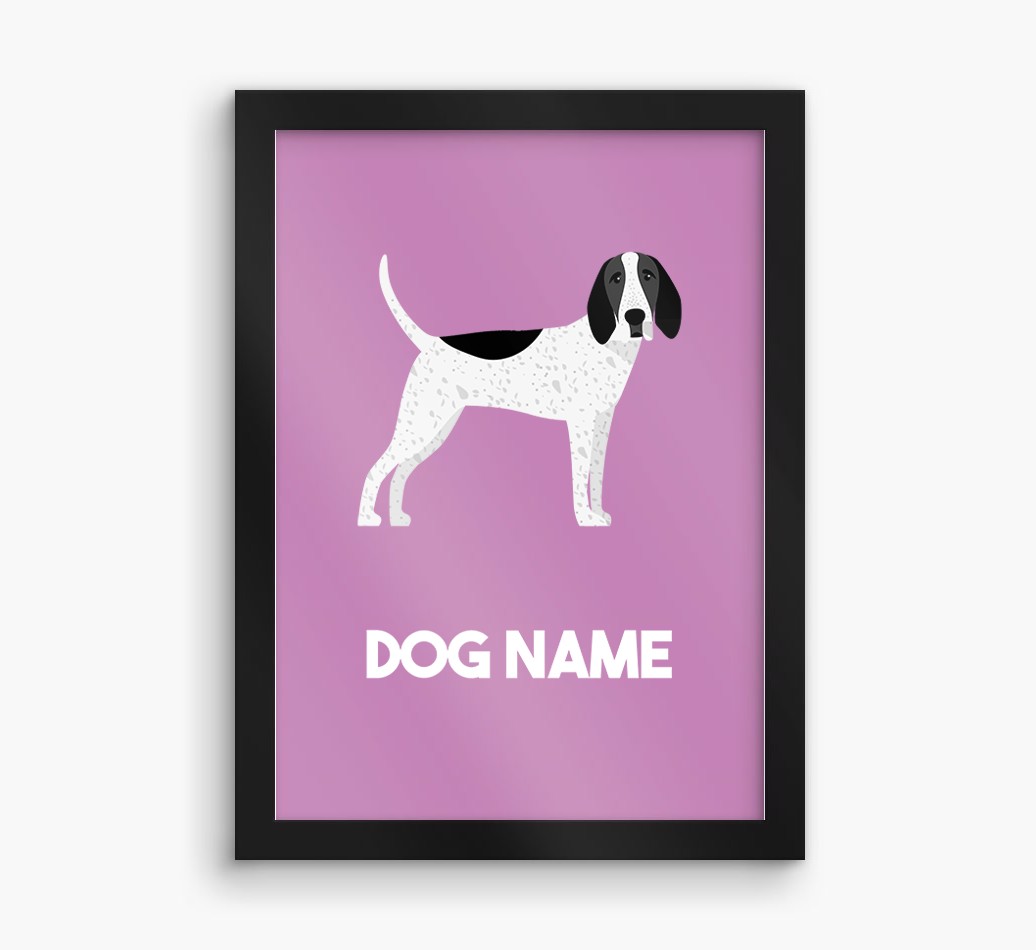 Dog Name & Profile: Personalised {breedFullName} Framed Print