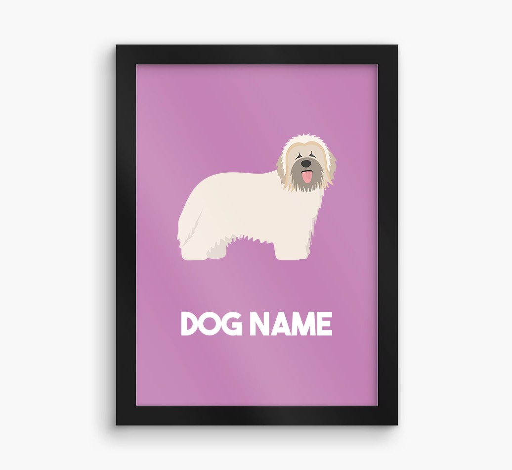 Dog Name & Profile: Personalized {breedFullName} Framed Print