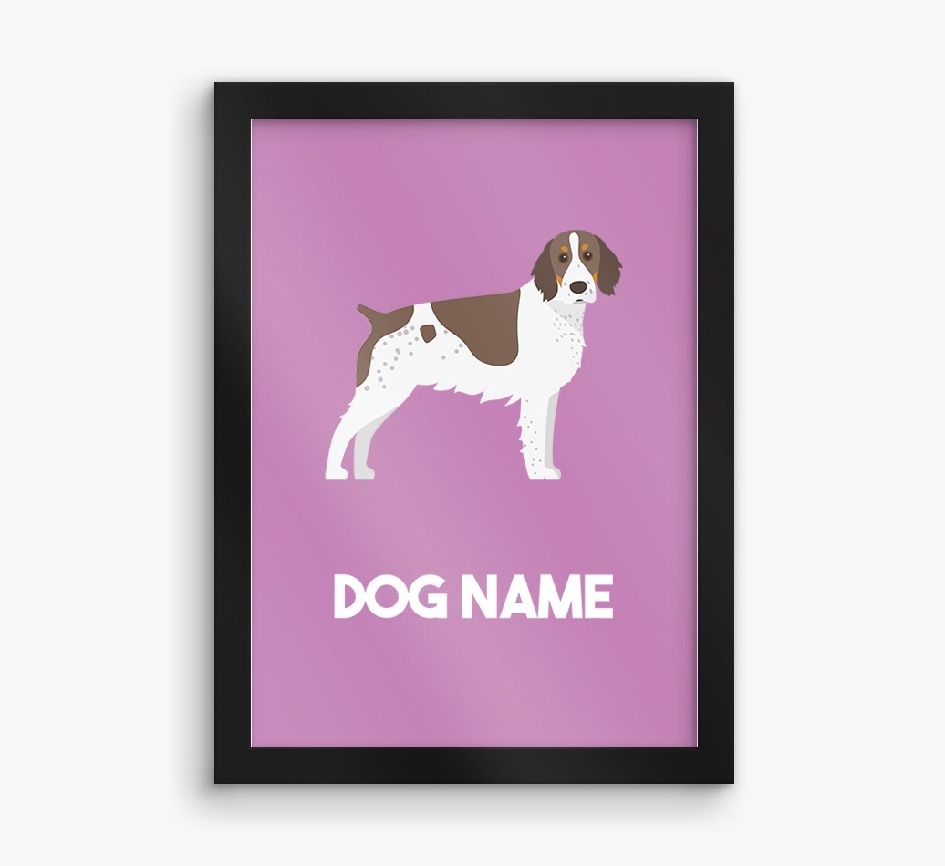 Dog Name & Profile: Personalized {breedFullName} Framed Print