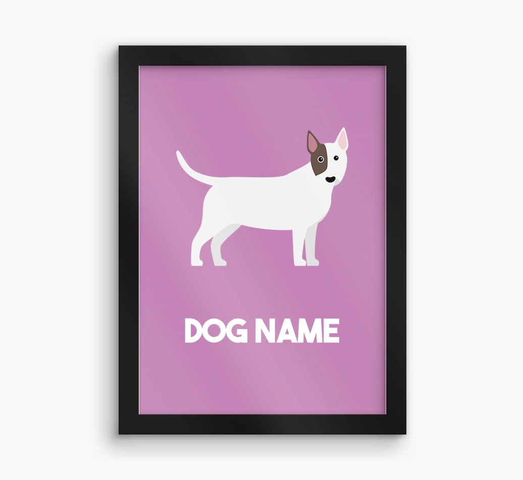 Dog Name & Profile: Personalised {breedFullName} Framed Print