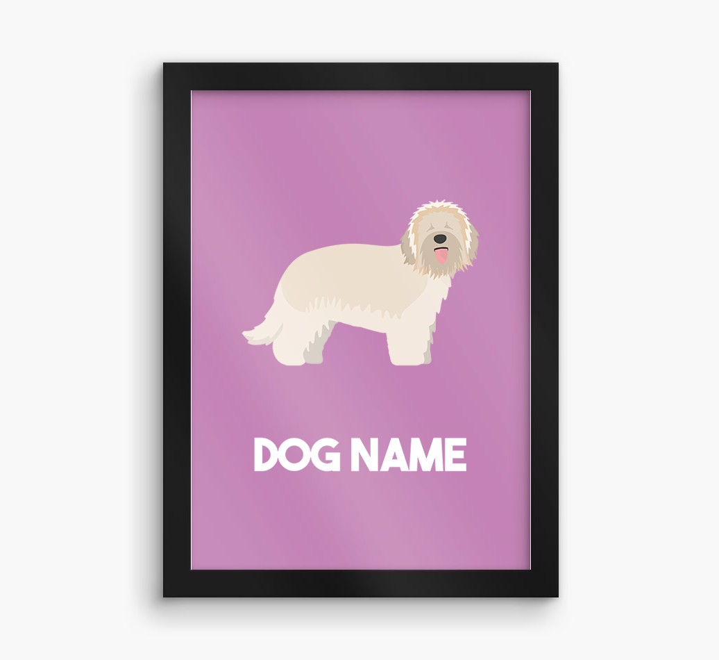 Dog Name & Profile: Personalised {breedFullName} Framed Print