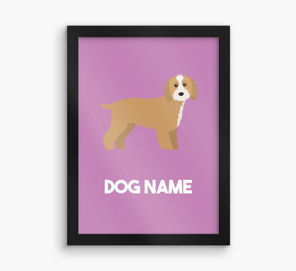 Dog Name & Profile: Personalised {breedFullName} Framed Print