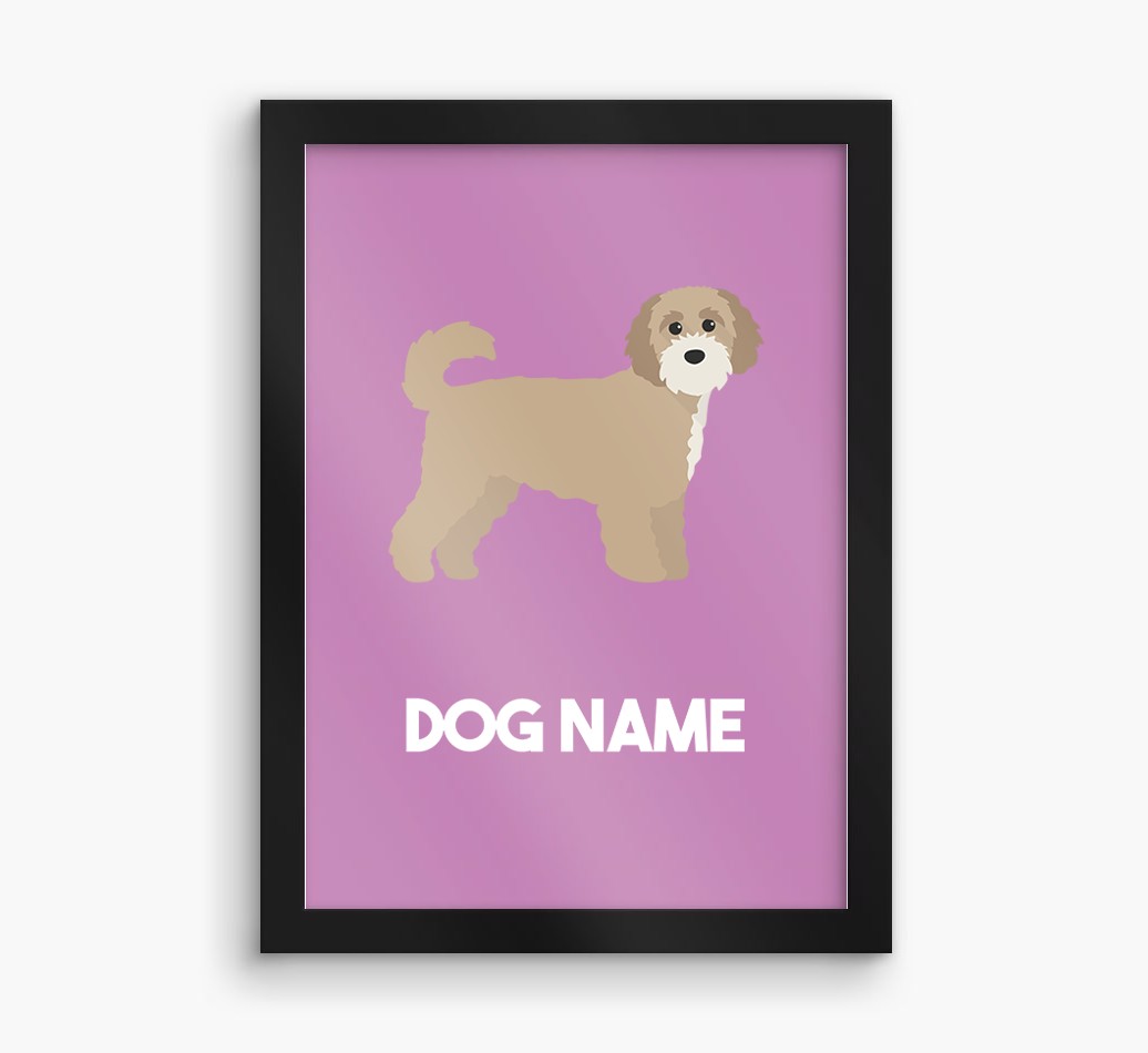 Dog Name & Profile: Personalised {breedFullName} Framed Print