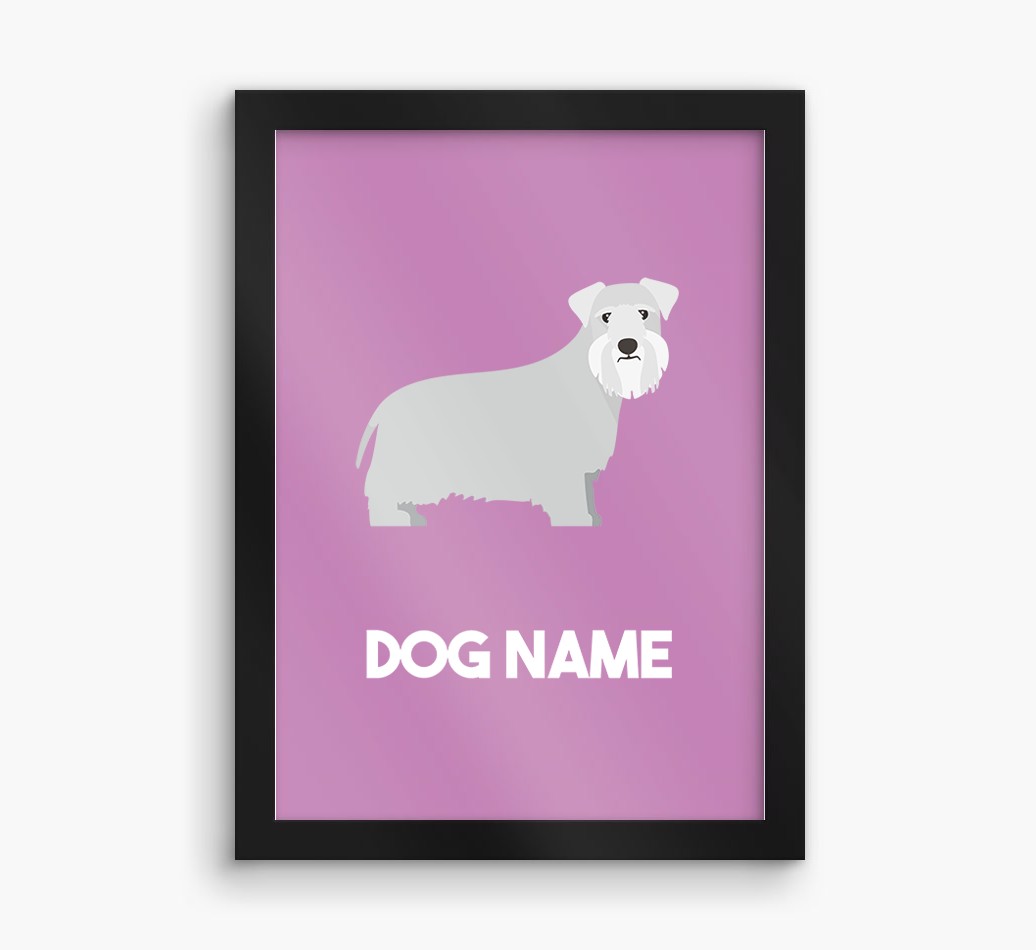 Dog Name & Profile: Personalised {breedFullName} Framed Print