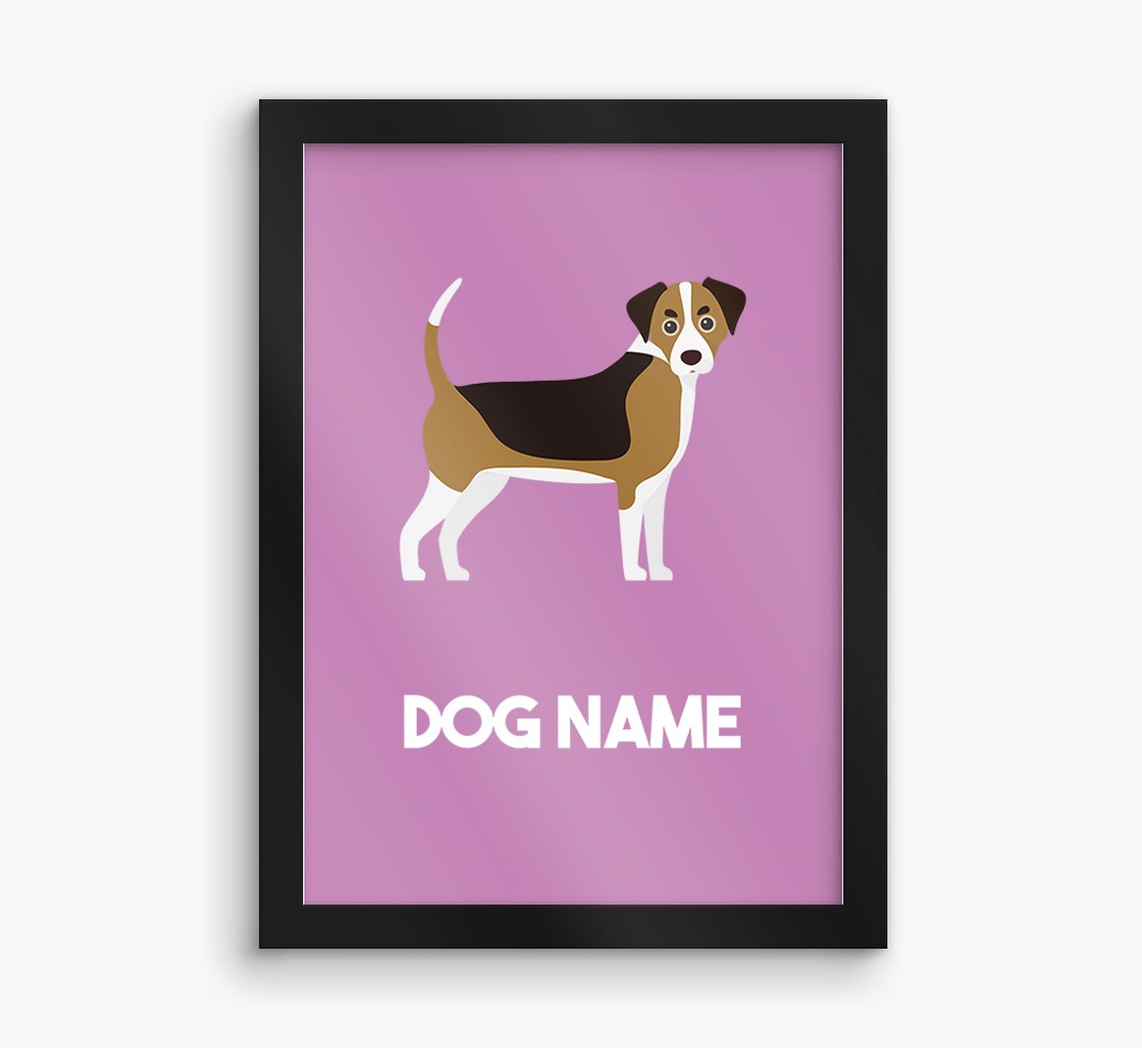 Dog Name & Profile: Personalised {breedFullName} Framed Print