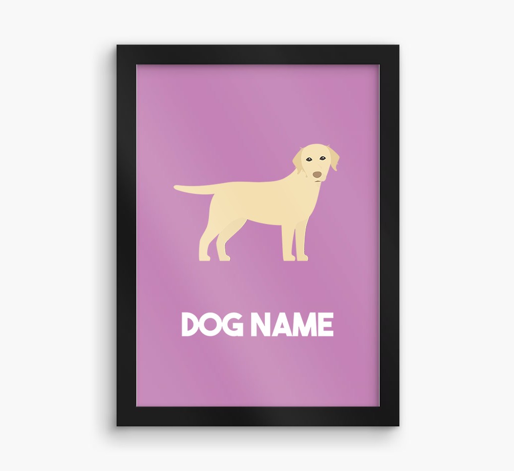 Dog Name & Profile: Personalised {breedFullName} Framed Print
