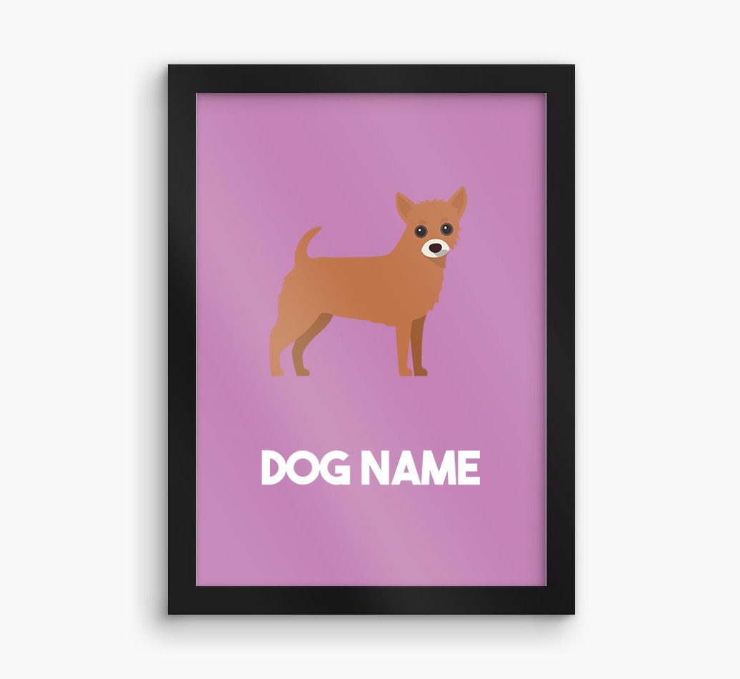 Dog Name & Profile: Personalised {breedFullName} Framed Print
